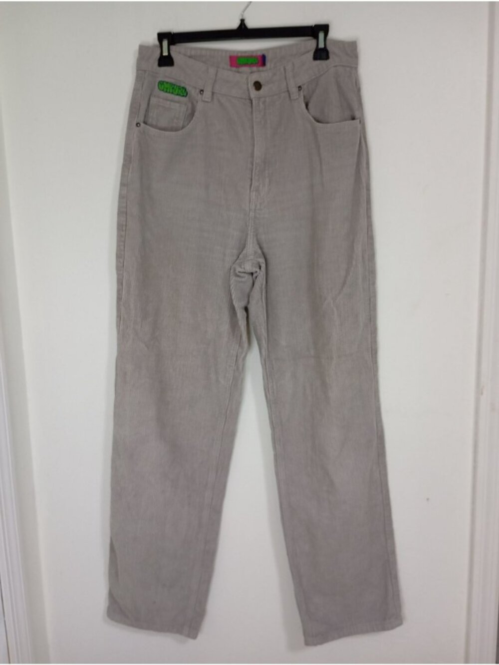 Empyre Womens Gray Corduroy Pants Size 5 Straight-Leg Casual 100% Cotton